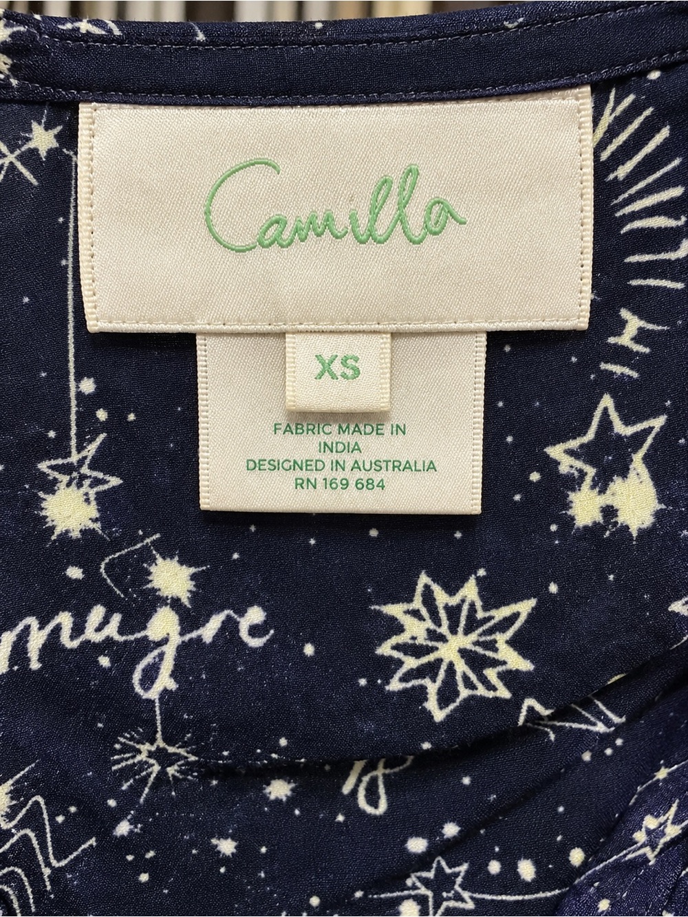Camilla Celestial-Print Navy Wide-Leg Jumpsuit - Picture 2 of 9